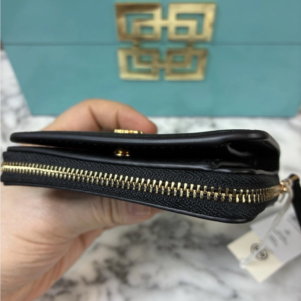 Tory Burch Black Saffiano Leather Emerson Bifold Wallet NWT - Picture 3 of 10